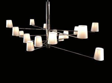 CULTURALE - Fabric and steel chandelier by Costantini Pietro - view 3